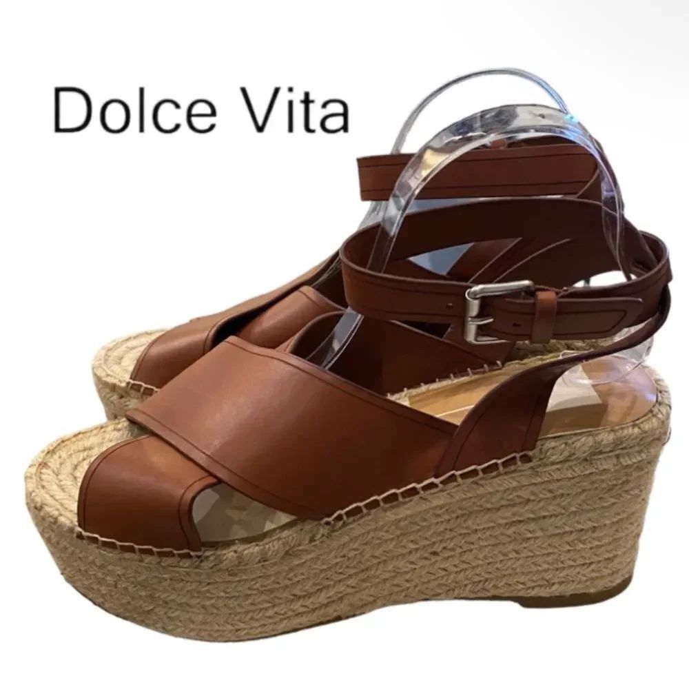 DOLCE VITA Carsie Womens Criss-Cross Front Dressy Platforms Sandals NEW 11